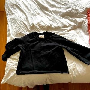 Jackson Rowe size large bell sleeve crop top black